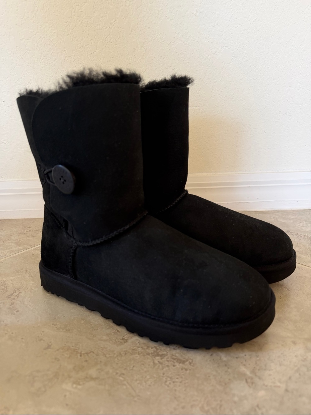 UGG Bailey Button Black Boots